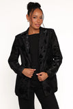 Ollie Burnout Blazer Black Velvet