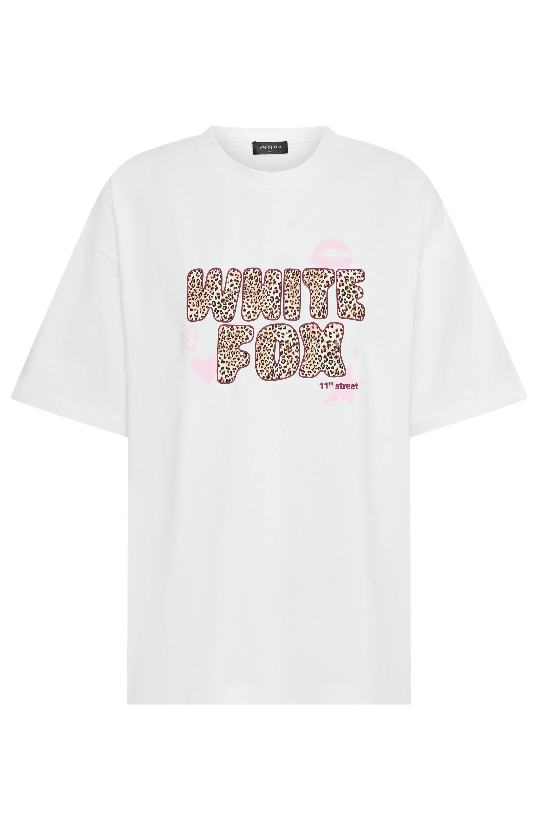 11th Street Shes So Lucky Oversized Tee Leopard Splice