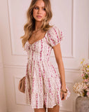 Roselle Dawn Fit And Flare Floral Mini Dress