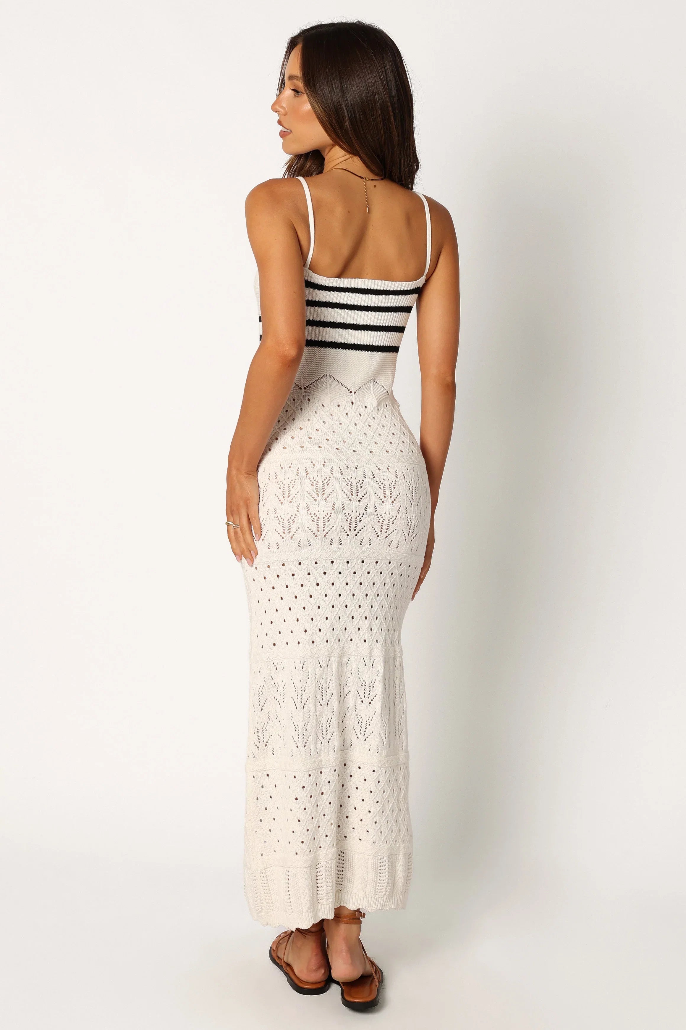 Landon Midi Dress Black White