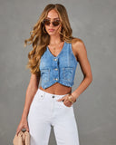 Classic Legacy Cropped Denim Vest