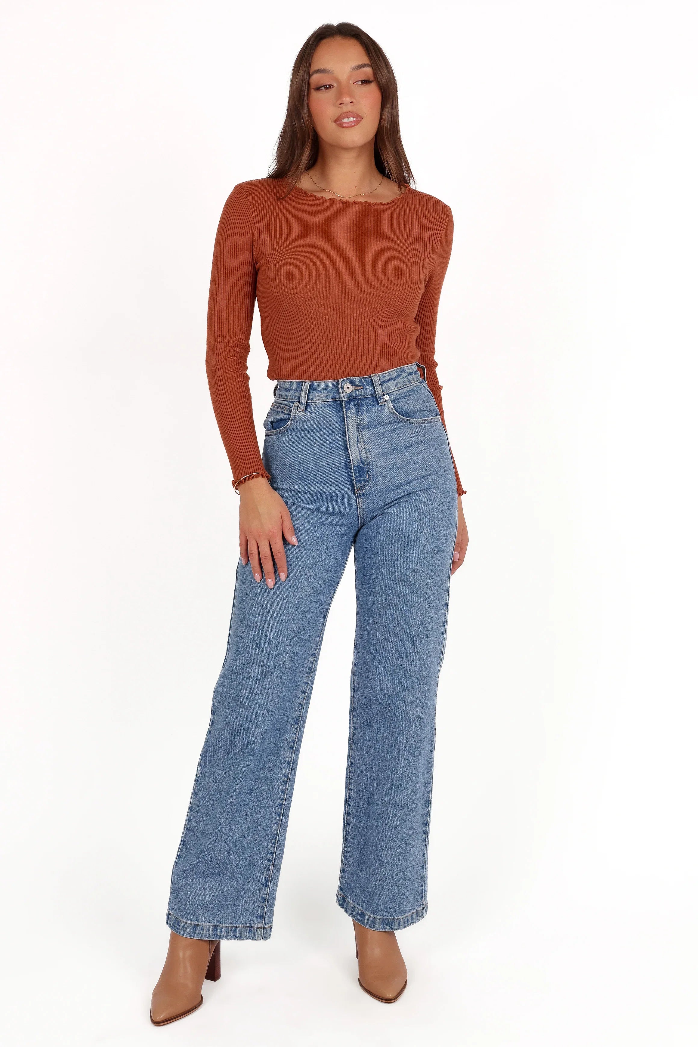 Kya Knit Top Rust
