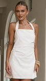 Kayden Mini Halter Dress White