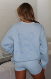 Love You Forever Oversized Sweater Baby Blue