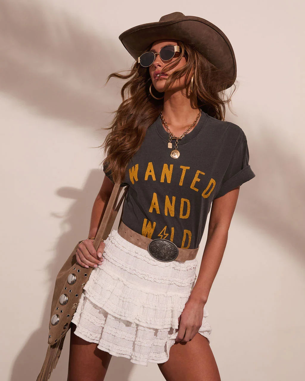 Wanted And Wild Graphic Short Sleeve Graphic Tee