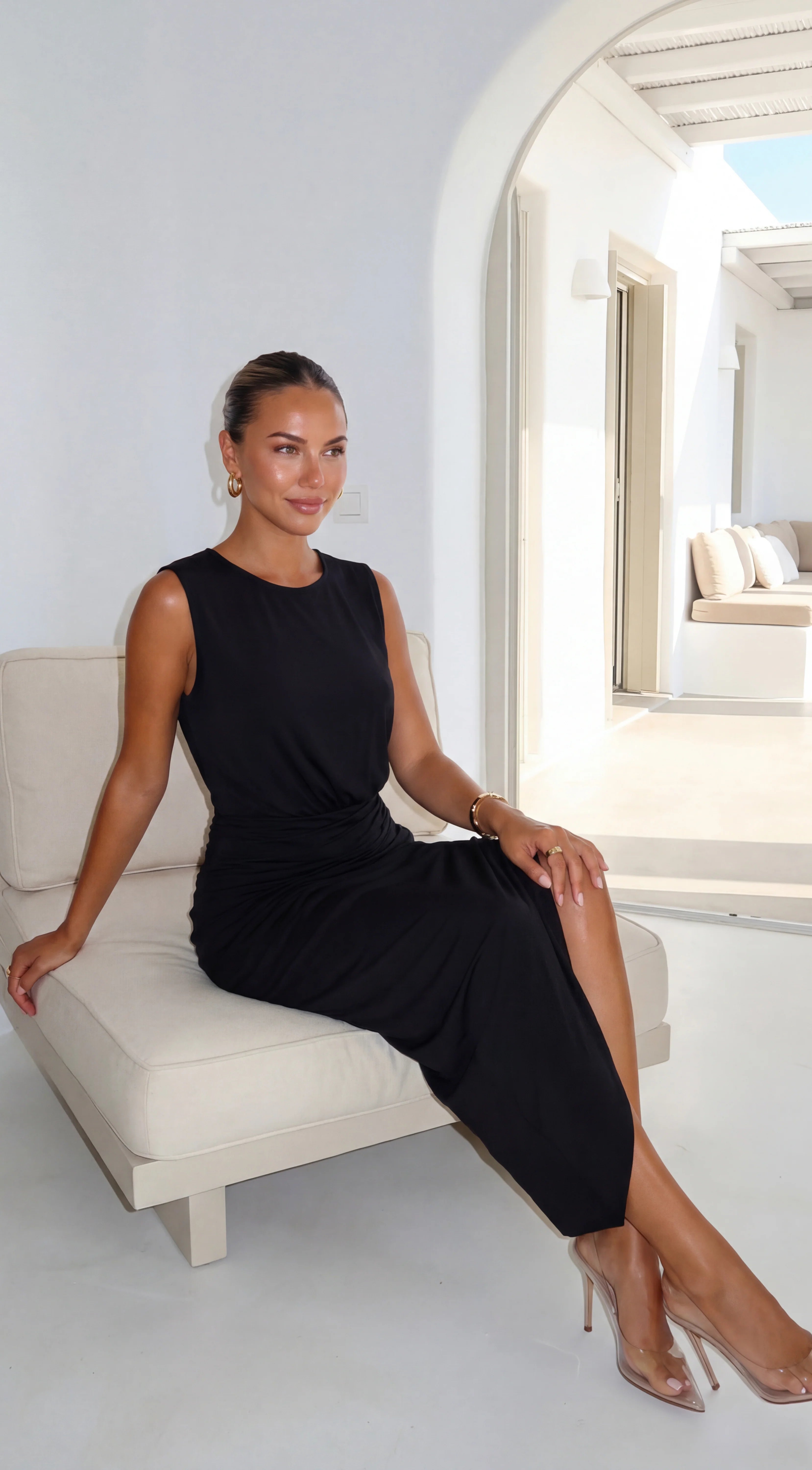 Talyssa Black Wrap Maxi Dress