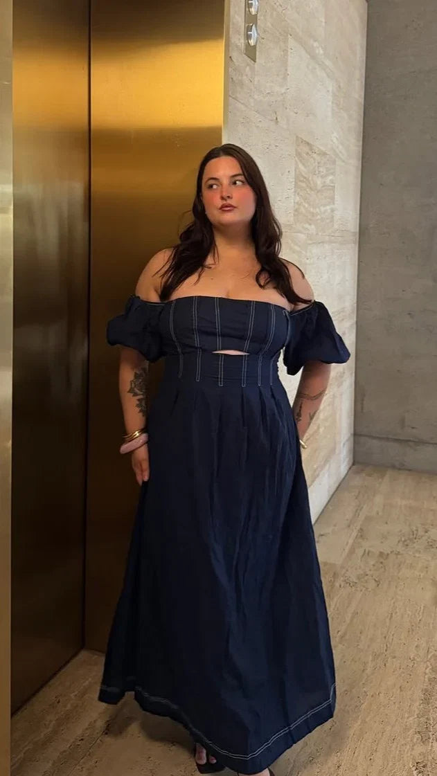 Claira Midi Dress Navy