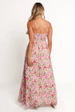 Cascade Halterneck Maxi Dress Carmine Rose