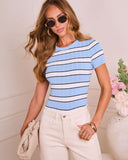 Fresh Cut Edit Striped Knit Top