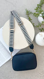 Bella Striped Webbing Camera Bag Black