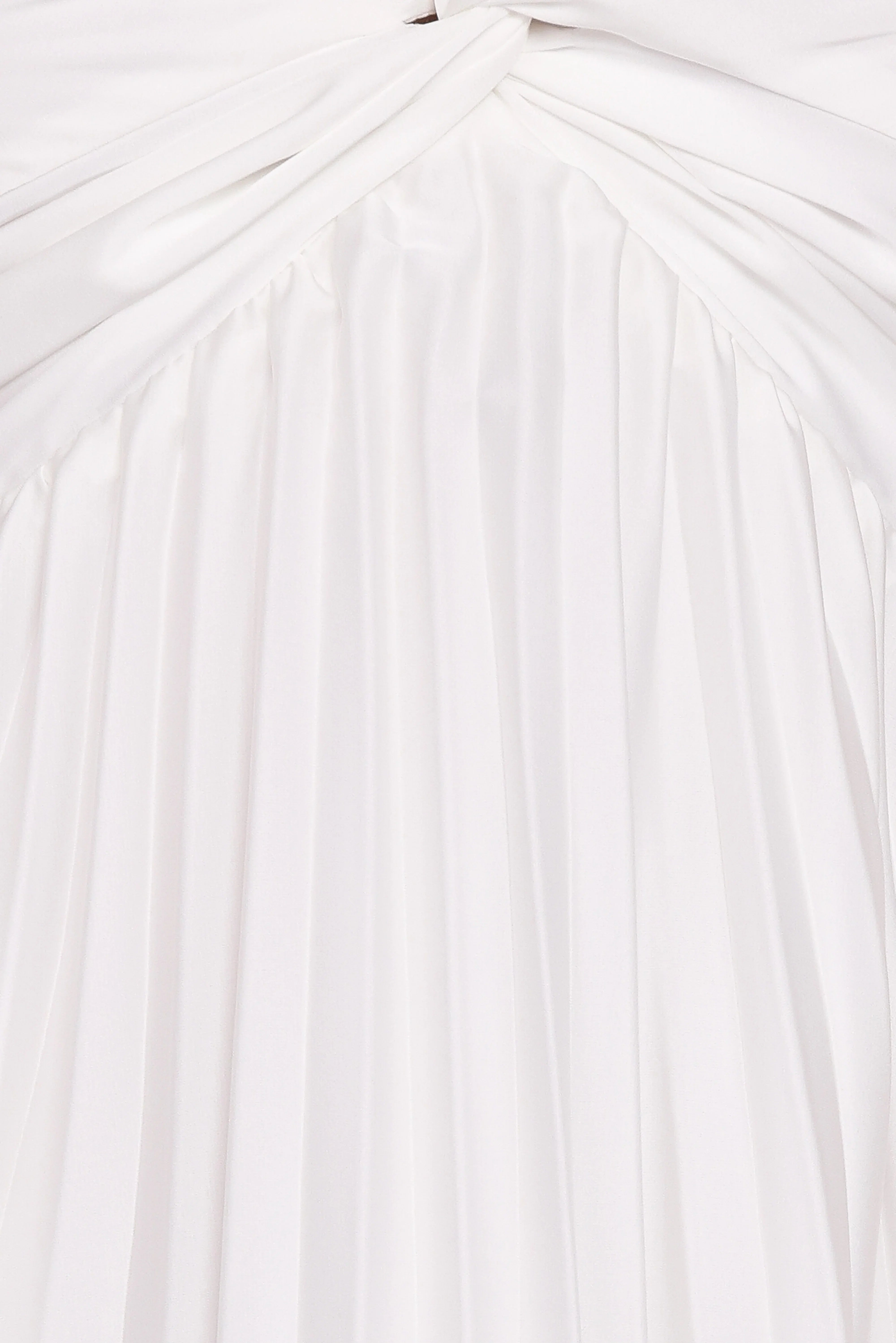Nova Flutter Sleeve Midi Dress White