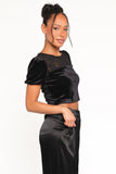 Caitlin Top Black Velvet