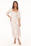 Pauline Long Sleeve Maxi Dress Pastel Paisley