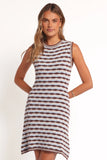 Elfrida Knit Mini Dress Blue Brown
