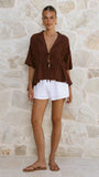 Kailey Top Brown