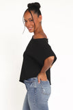 Ardena Boucle Knit Top Black