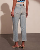 Nyelle Super Stretch Mid Rise Straight Leg Jeans