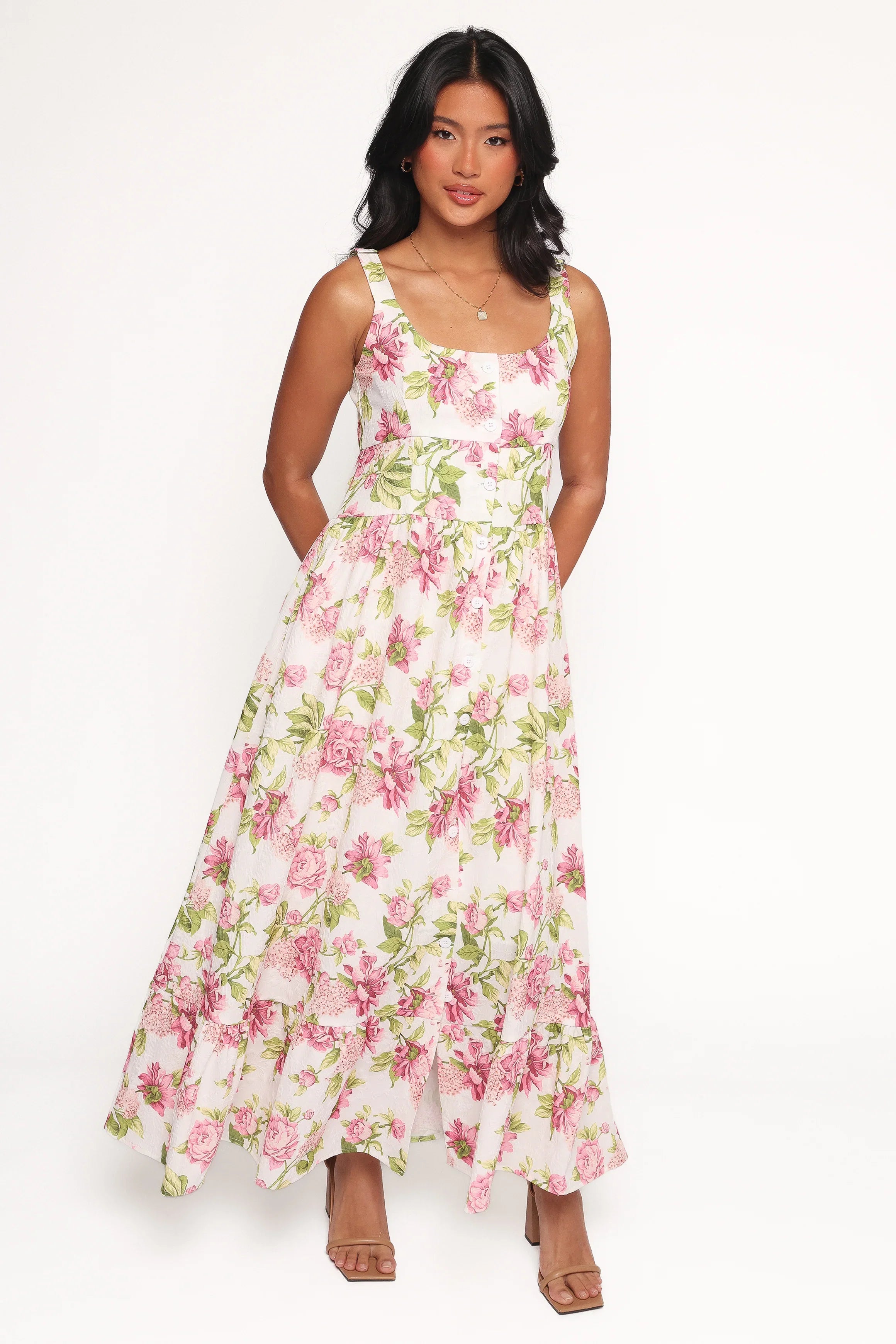 Tullia Maxi Dress Pink Floral