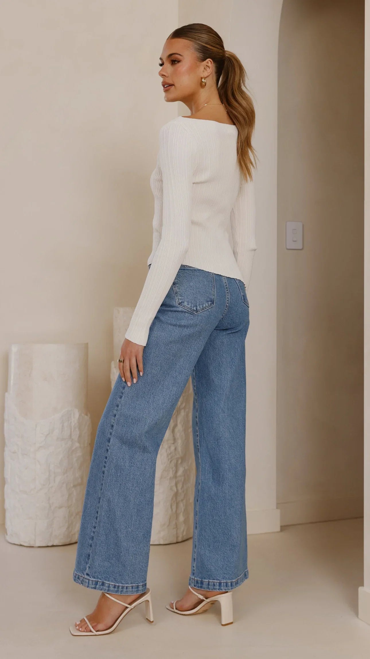 Isla Long Sleeve Top Cream