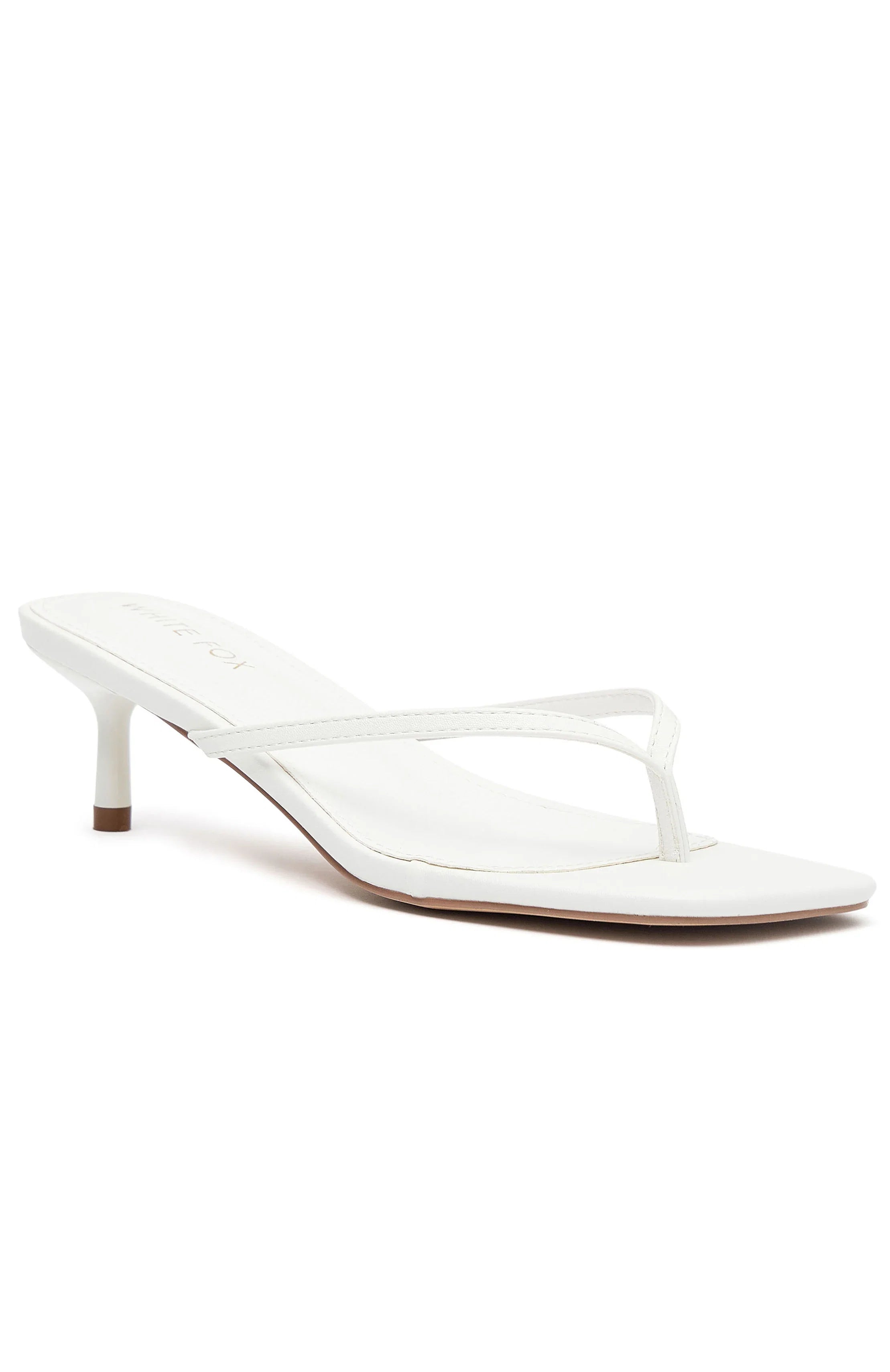 Hamptons Thong Heels White