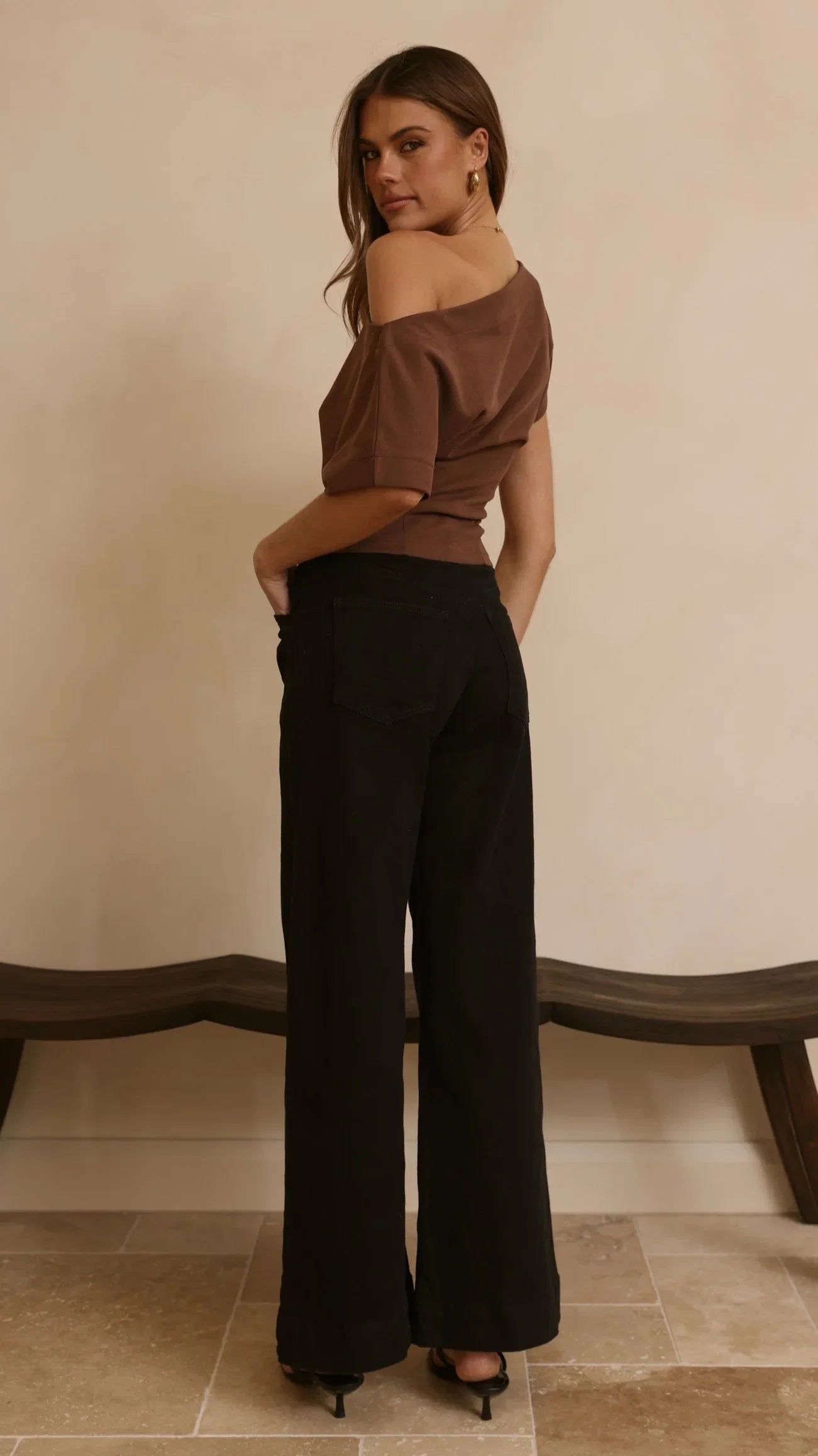 Zandra Wide Leg Jeans Black