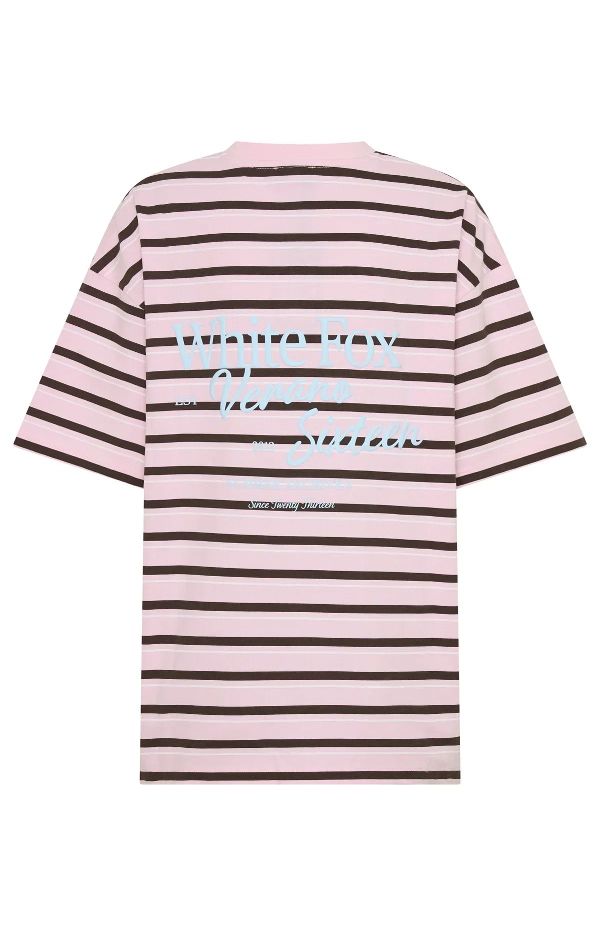 Verano Sixteen Viola Oversized Tee Pink Stripe