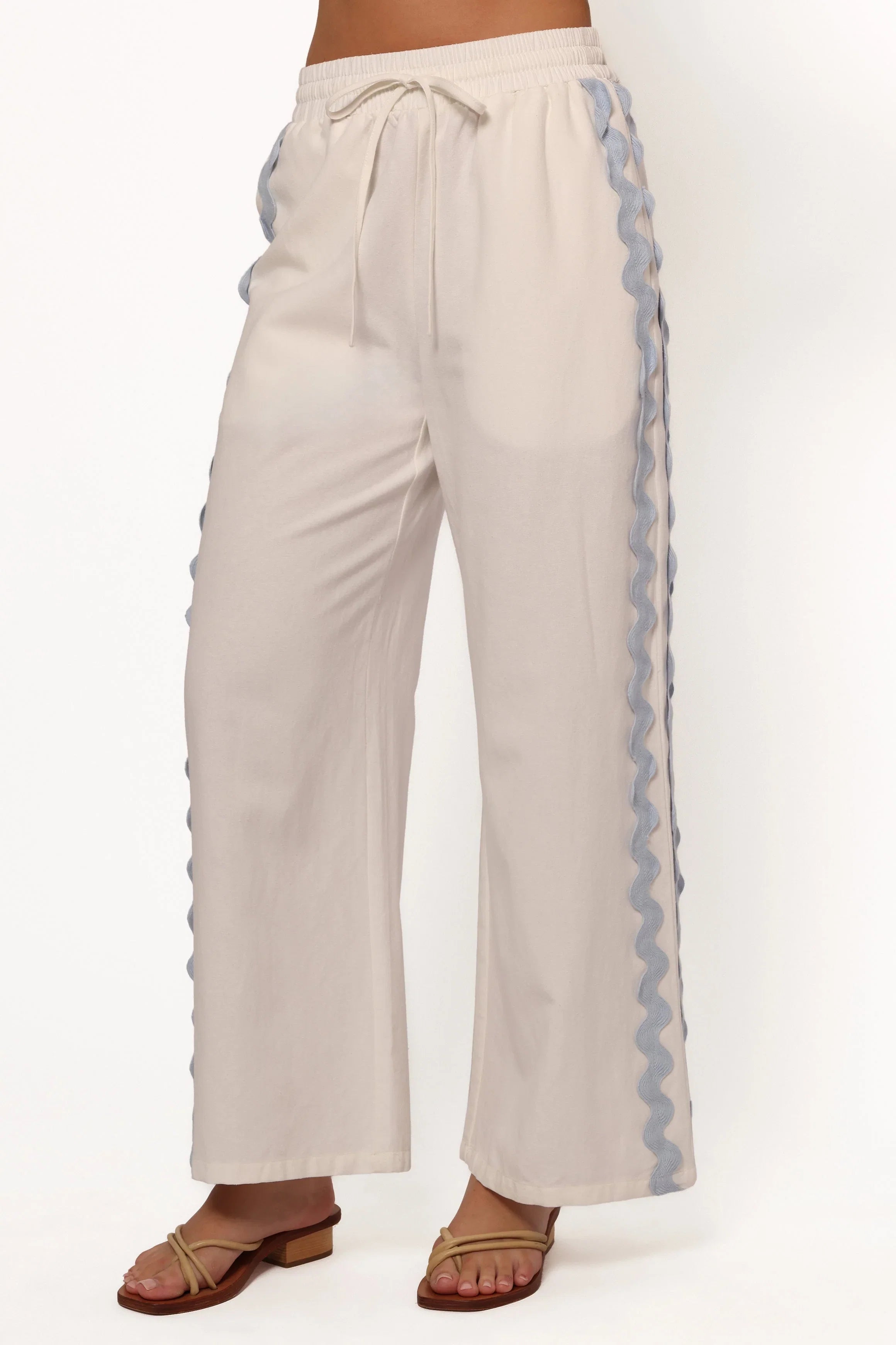 Jasinta Pants Cream Blue