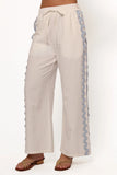 Jasinta Pants Cream Blue