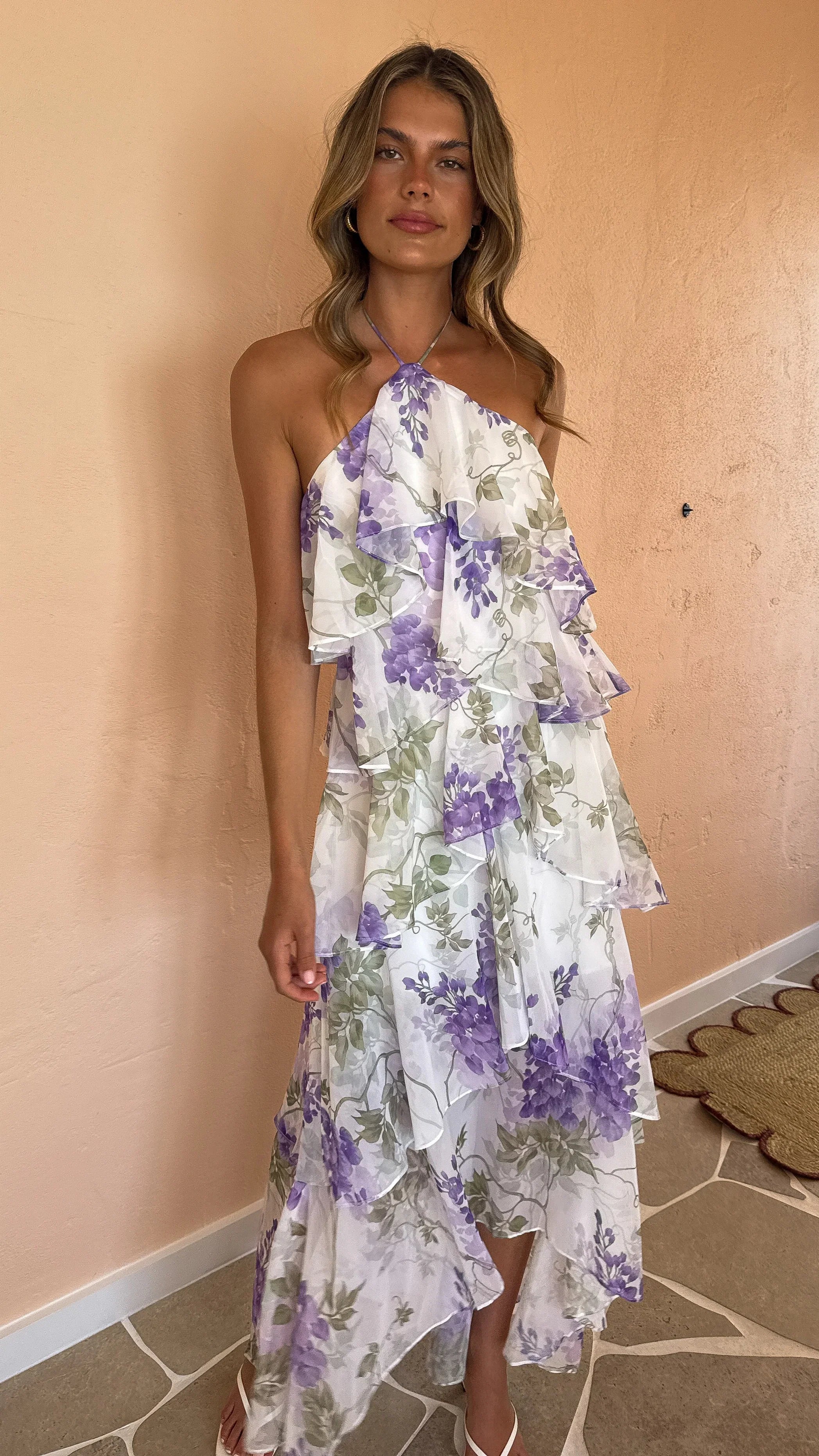 Soho Maxi Dress Lilac Floral