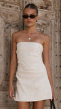 Dana Strapless Mini Dress Cream
