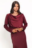 Catherine Skirt Set Burgundy