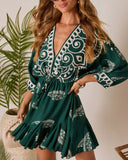 Salty Petals Tassel Tie Mini Dress