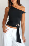 Stuck In A Dream Off Shoulder Top Black