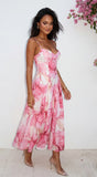 Elaroise Floral Maxi Dress Pink Multi