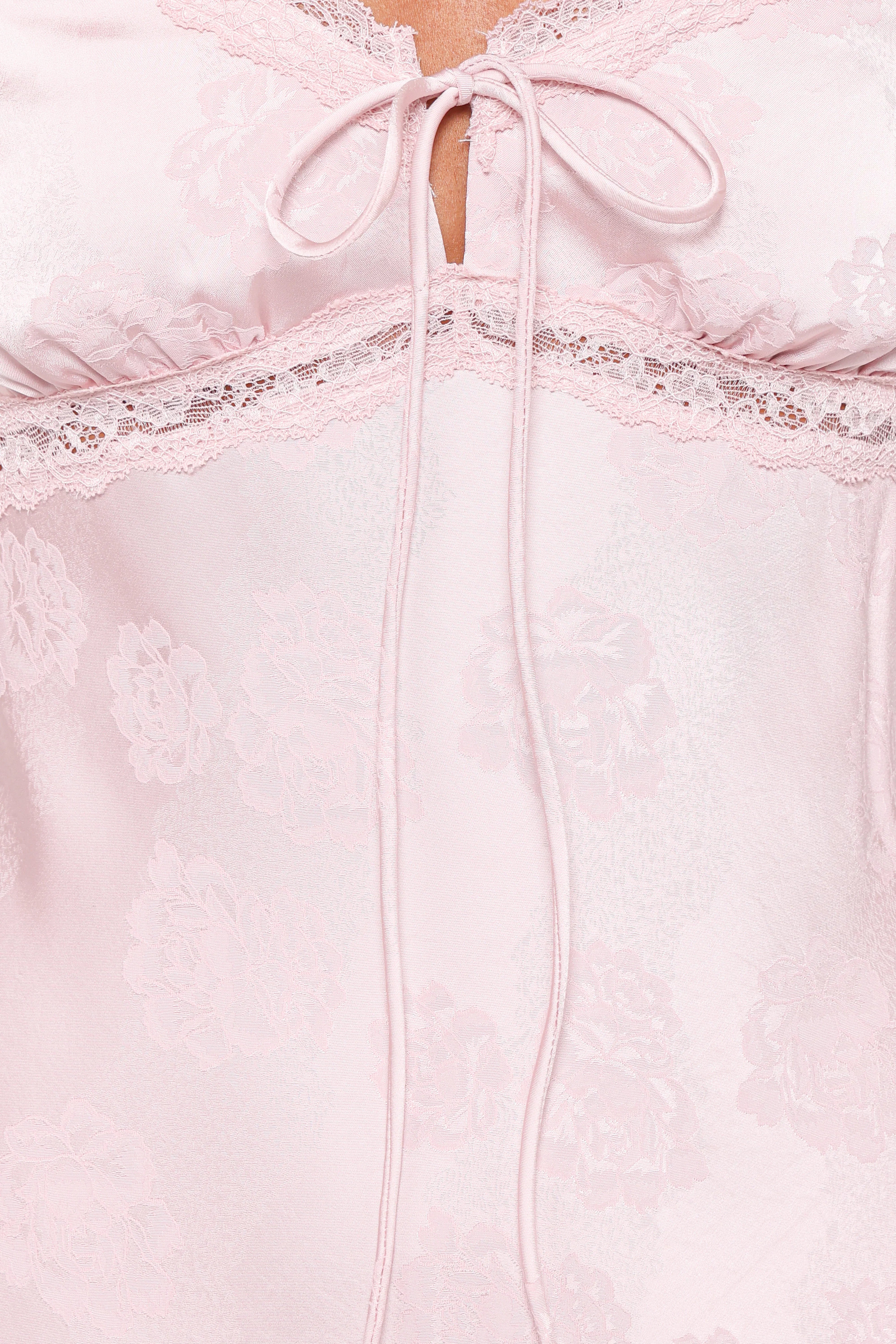 Melita Lace Maxi Dress Pink