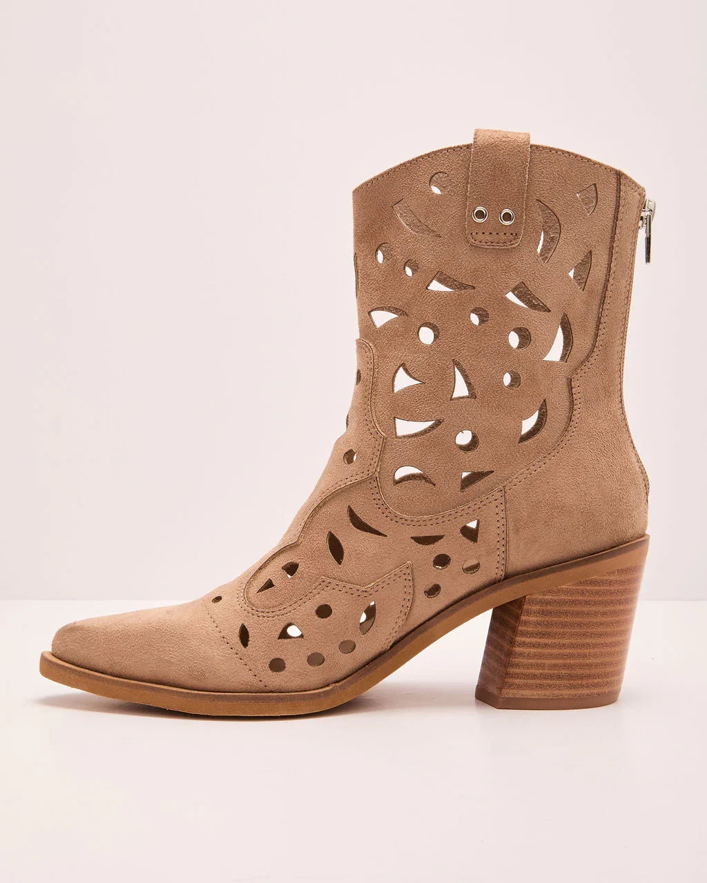 Dusty Ember Laser Cut Western Booties