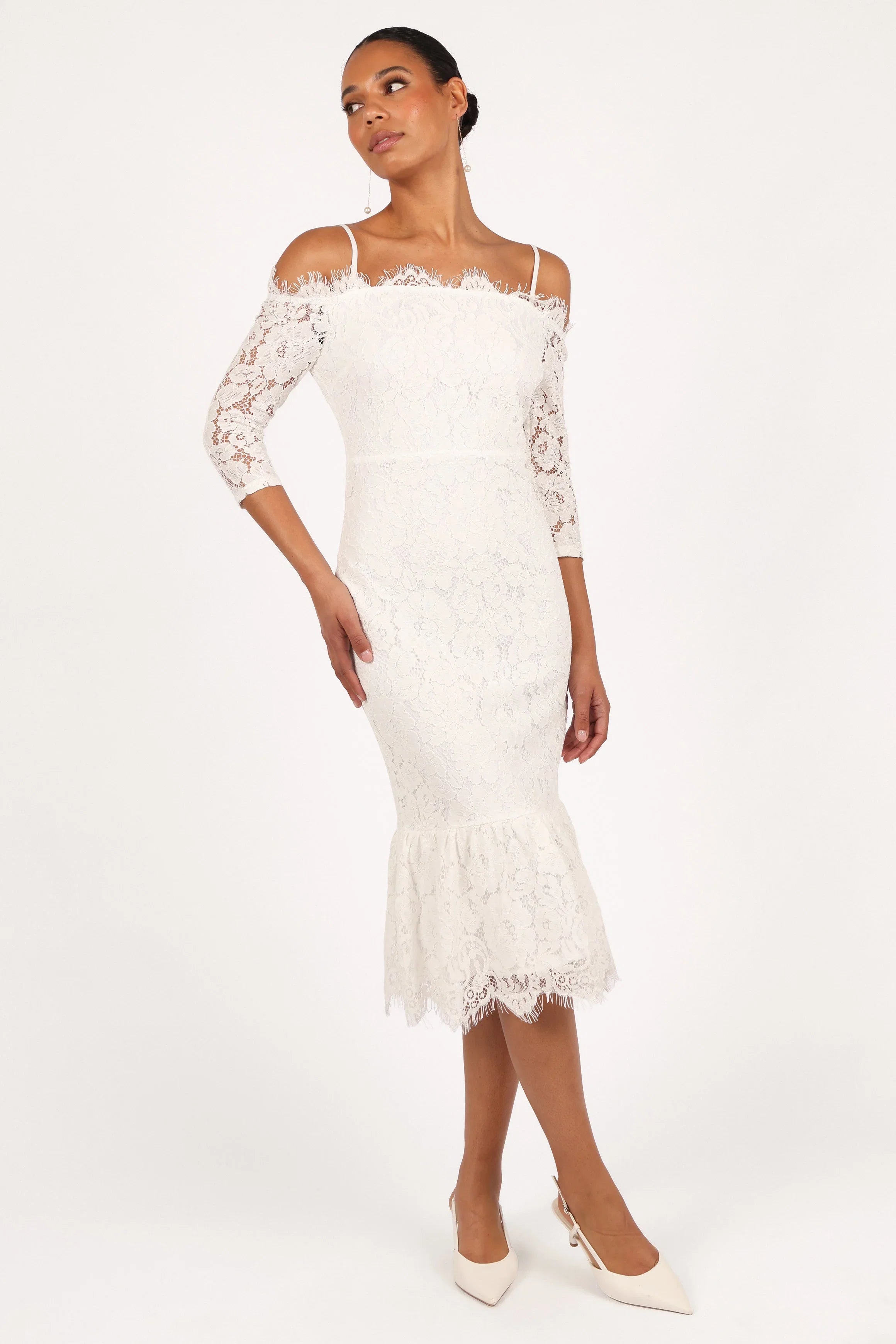Lindy Midi Dress White