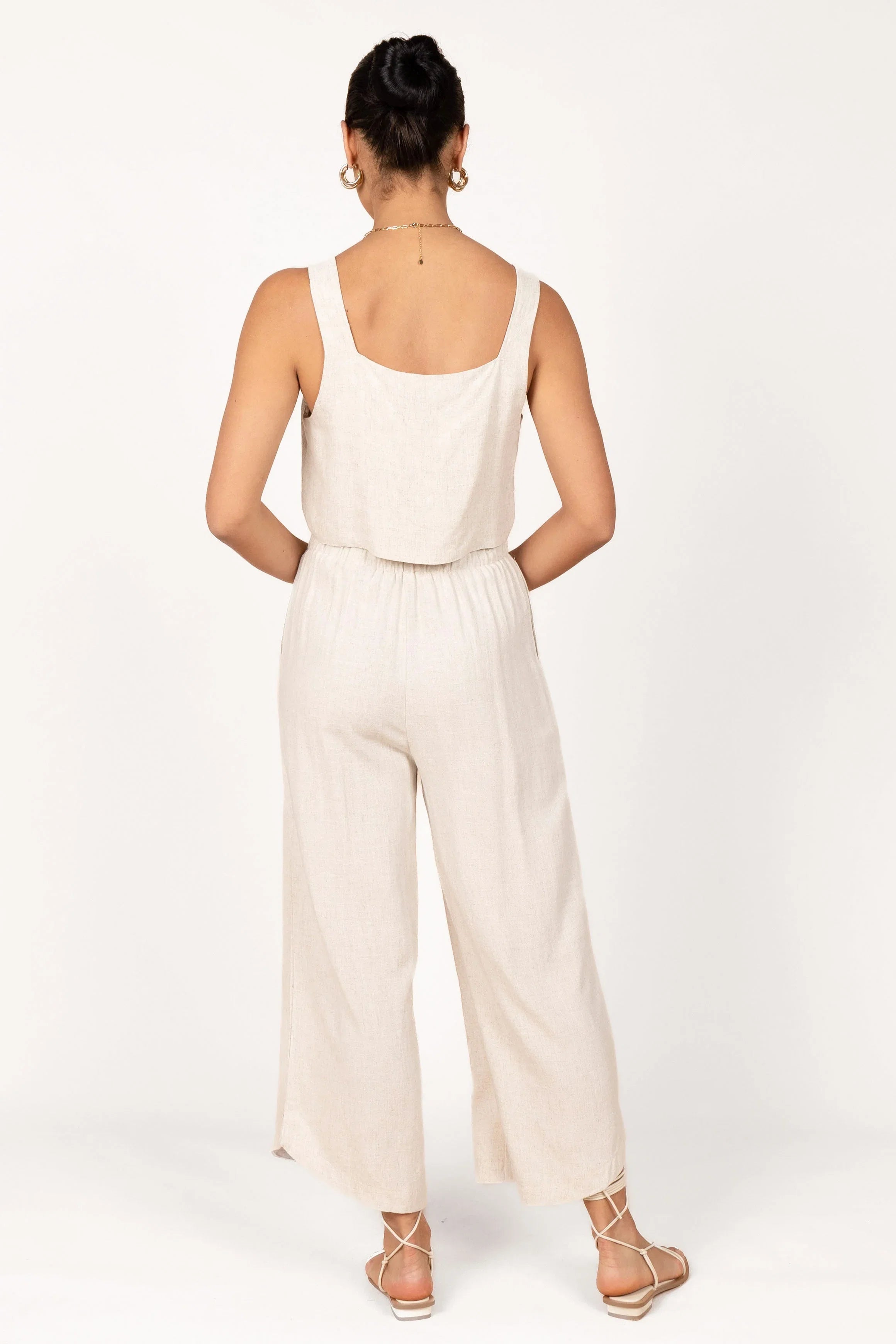 Eleanor High Waisted Pants Beige
