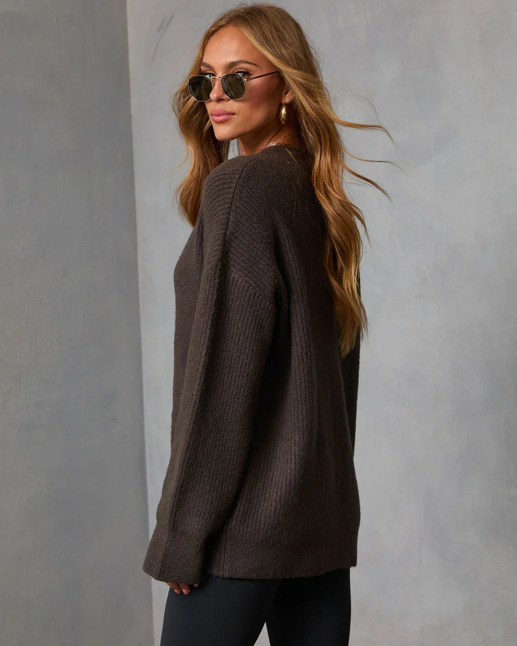Warm Latte Oversized Cardigan