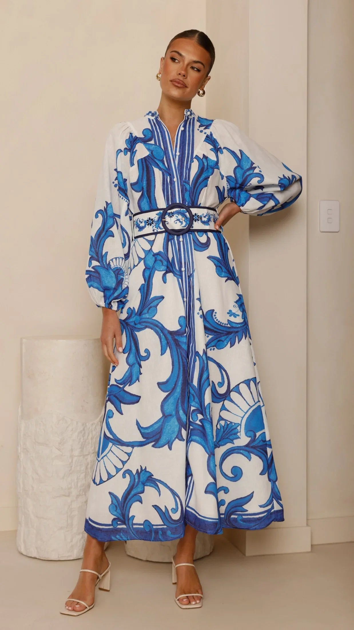 Carmal Long Sleeve Maxi Dress Paradise