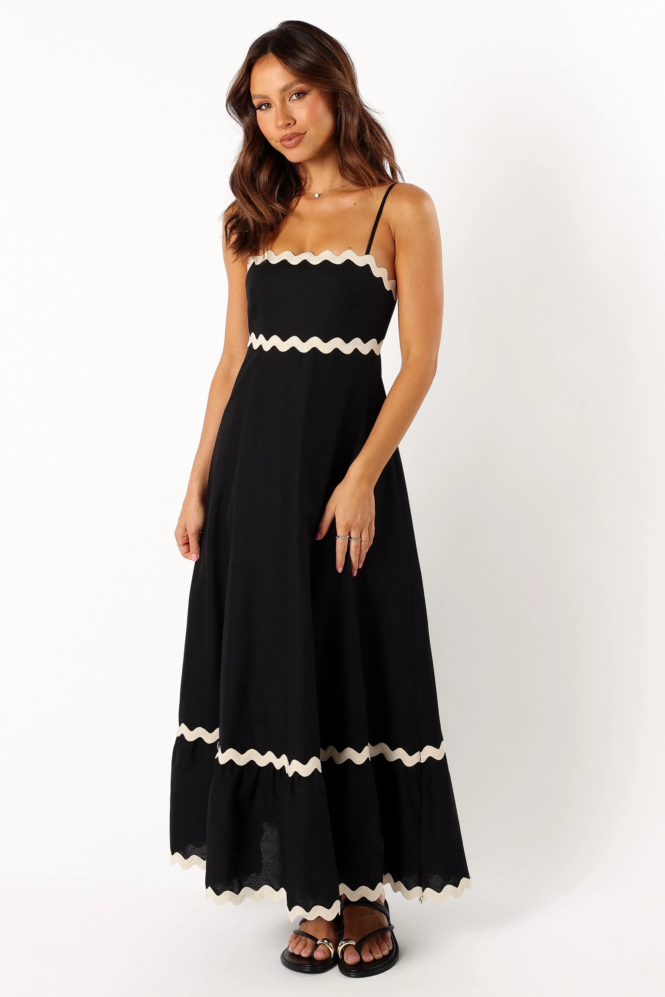 Yana Maxi Dress Black Cream