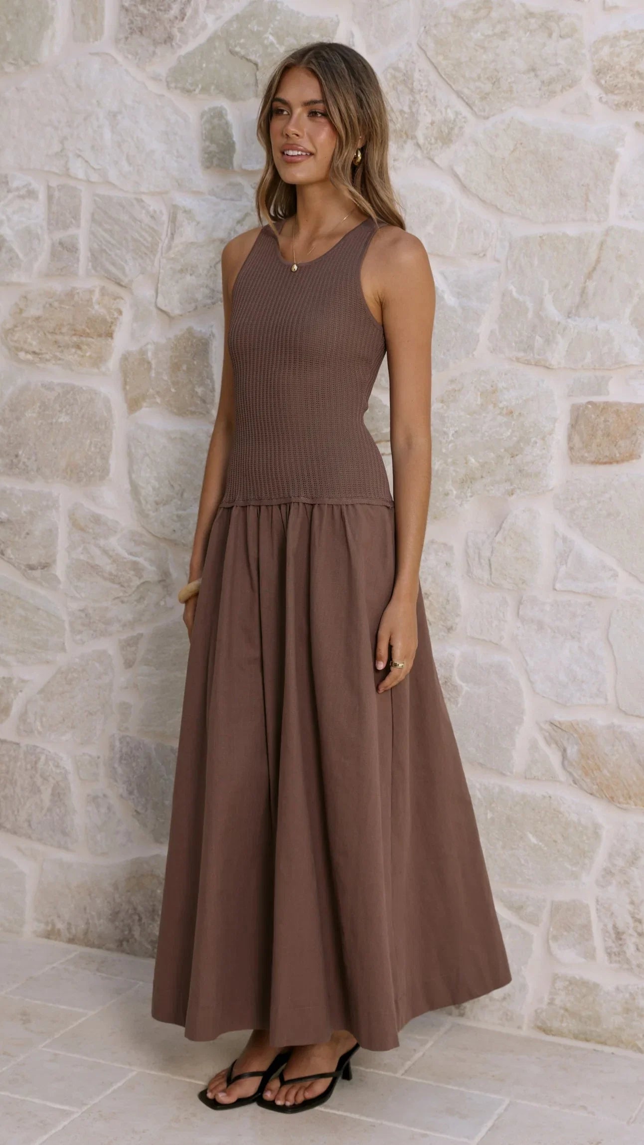 Arden Maxi Dress Chocolate
