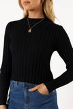 Nila Knit Top Black