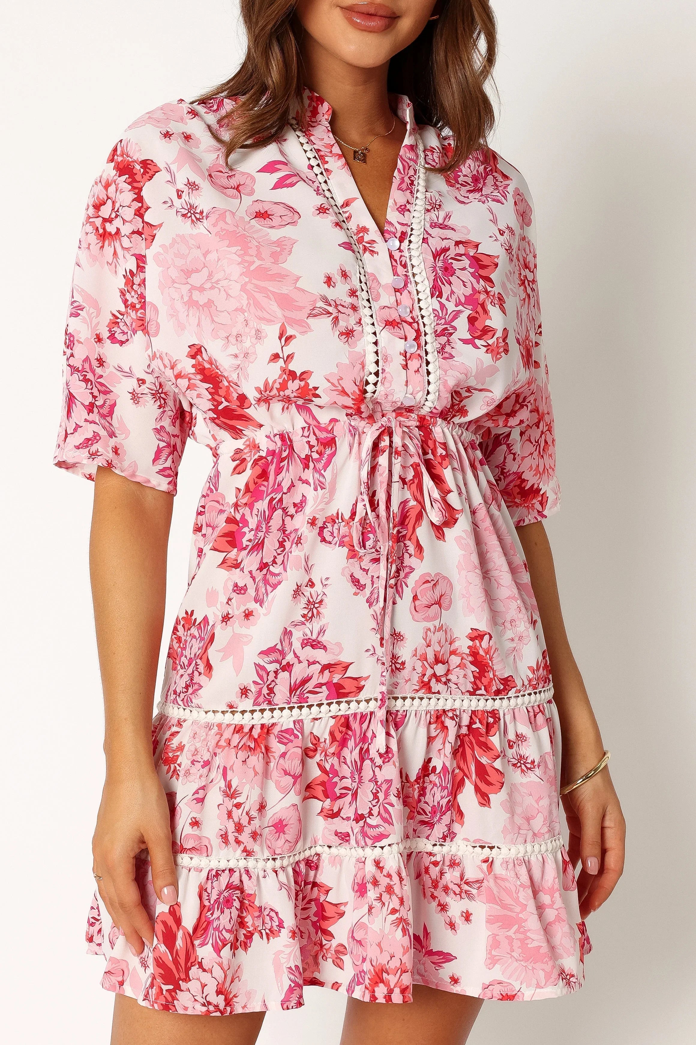 Sienna Long Sleeve Mini Dress Pink