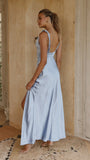 Iris Asymmetrical Maxi Dress Blue