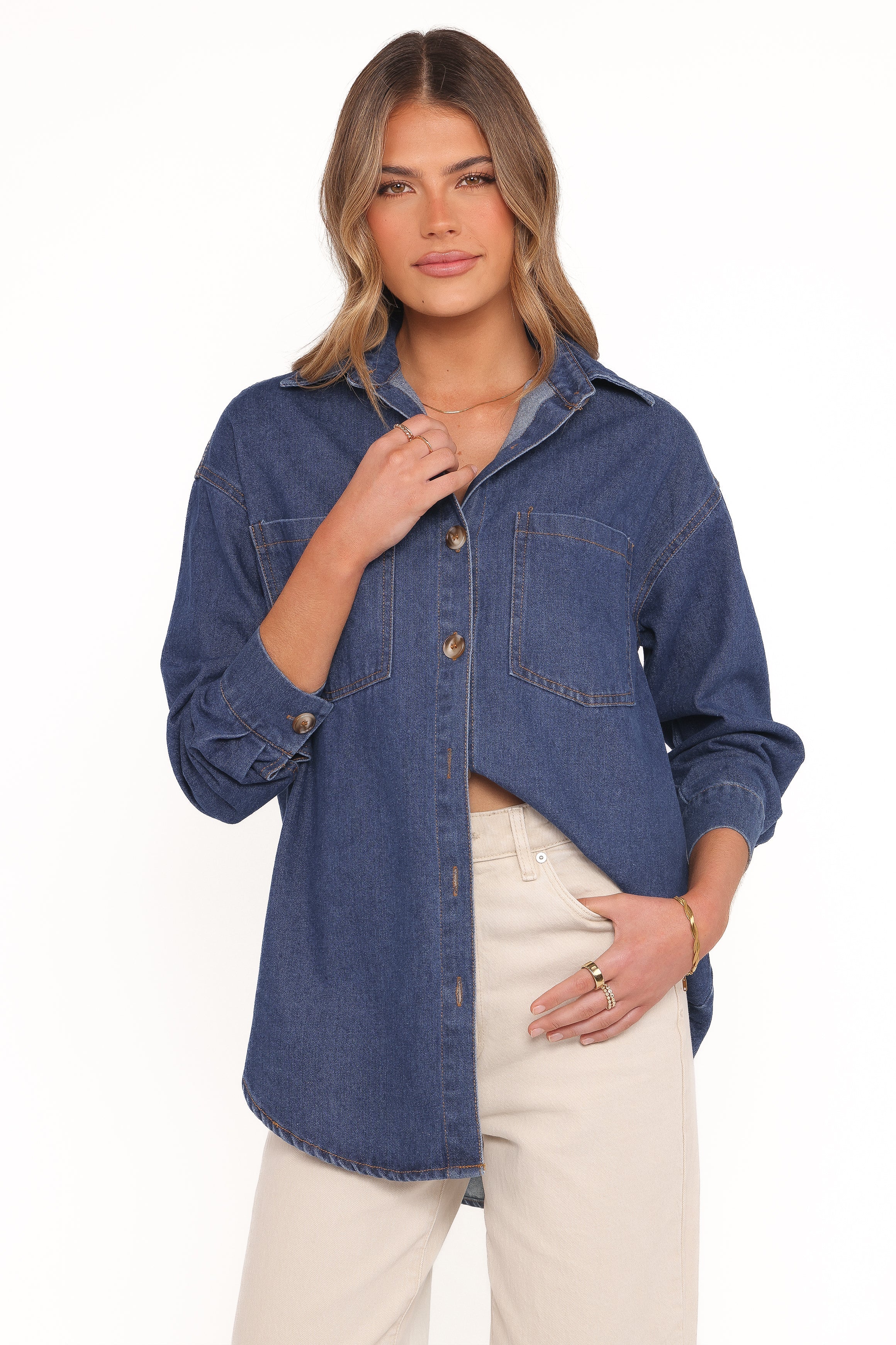 Anicia Denim Shirt Dark