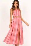 Madam Midi Dress Pink Stripe
