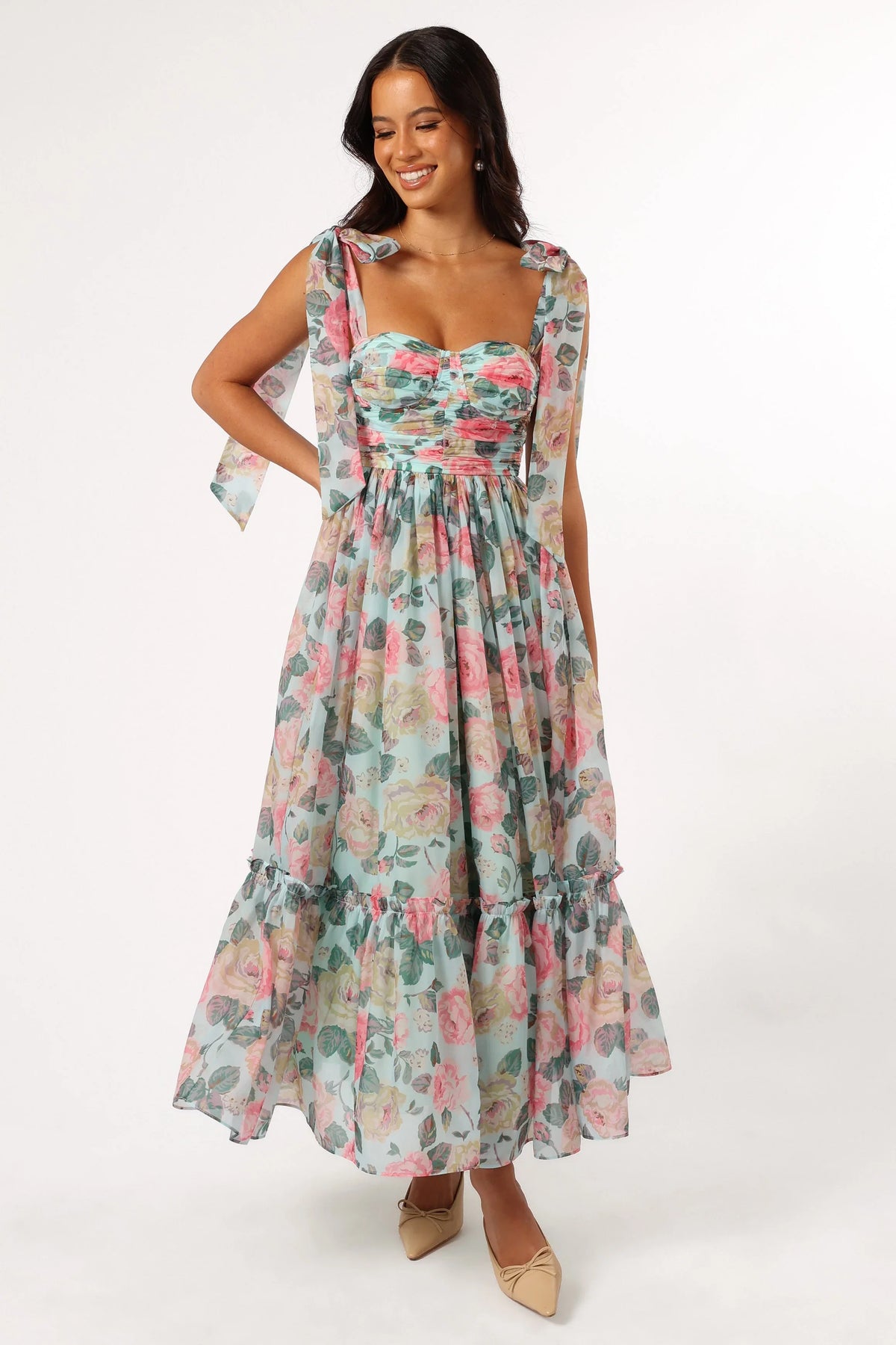 Floret Midi Dress Blue Multi