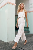 Windsor Top White Stripe