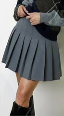 Presley Pleated Skirt Gray
